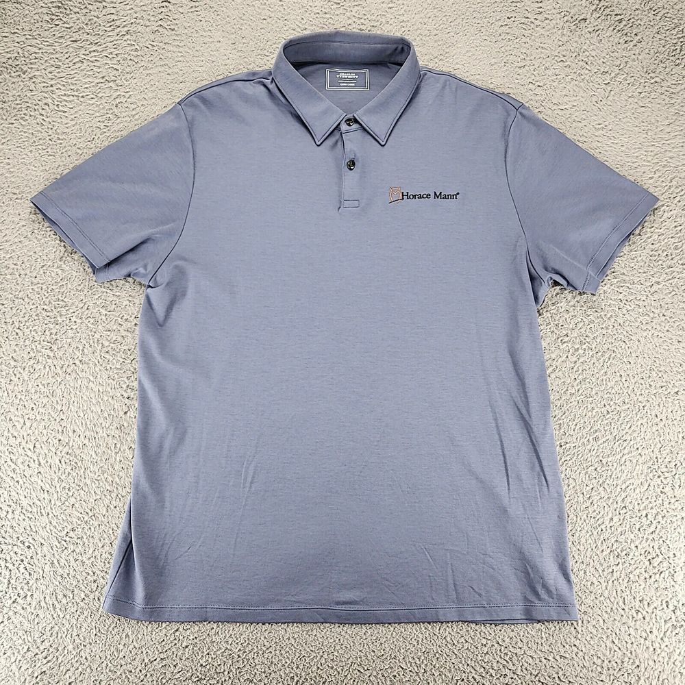 Charles Tyrwhitt Shirt Mens XL Blue Short Sleeve Golf Polo Outdoors Lightweight